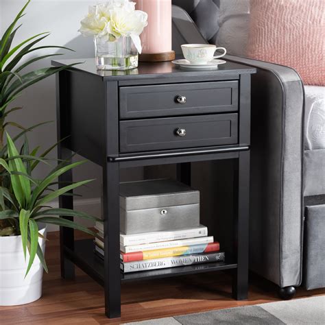 modern black night stands